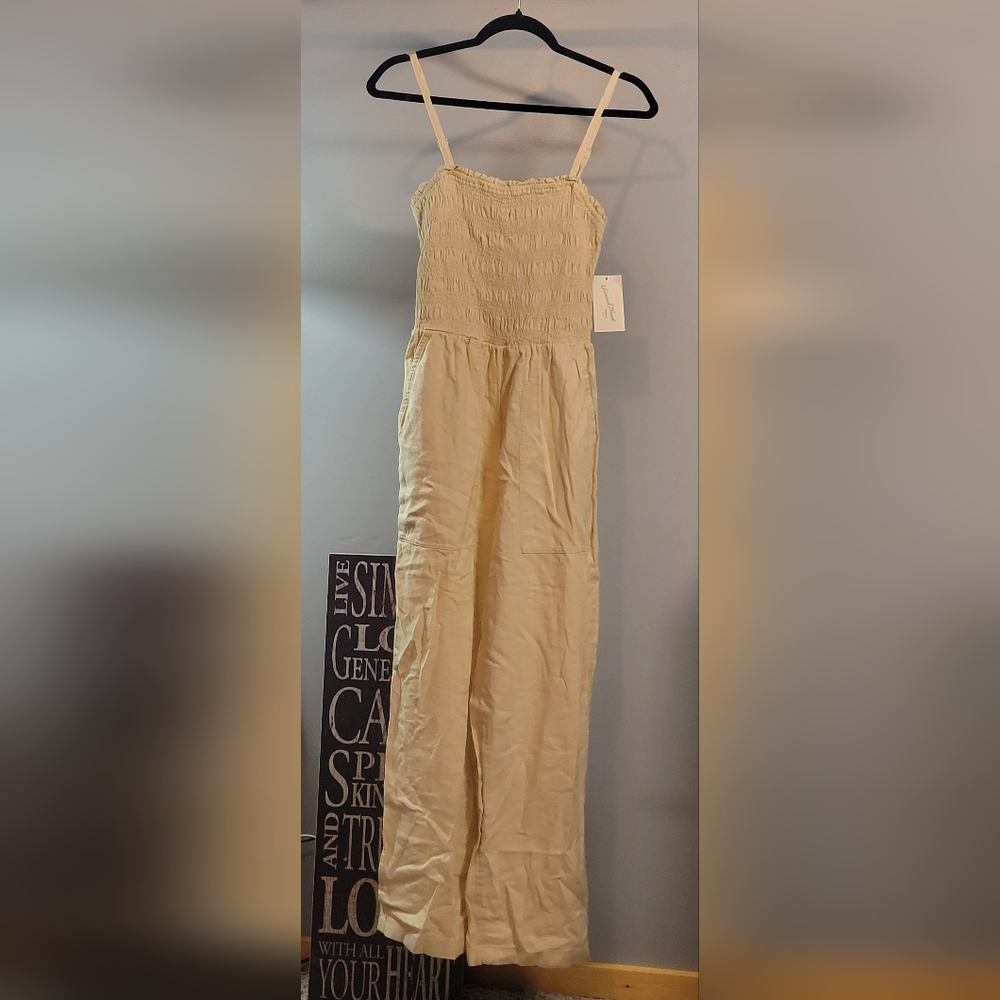 Women's Cream Jumpsuit - Picture 1 of 5